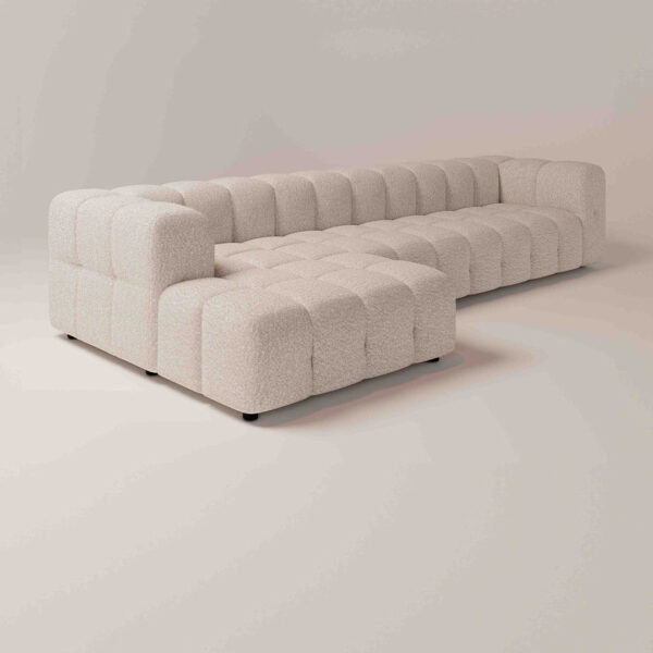 Kribetta III Boucle L Shaped Couch - Image 4